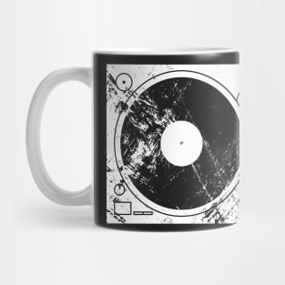 Distressed Vinyl Record Player Turntable Mug